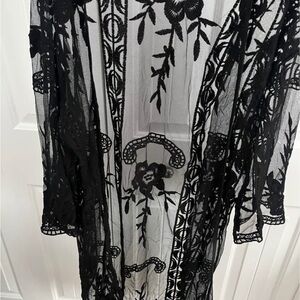 Black lace coverup